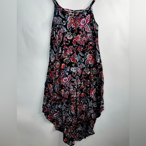 Paisley print sleeveless side zip gaucho style jumpsuit size Medium 100% Rayon - Picture 8 of 9